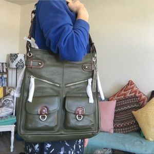 Nino Bossi green leather purse